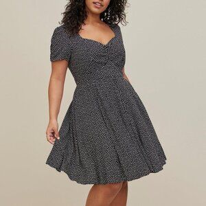 TORRID Polka Dot Challis Skater Dress SIZE 4